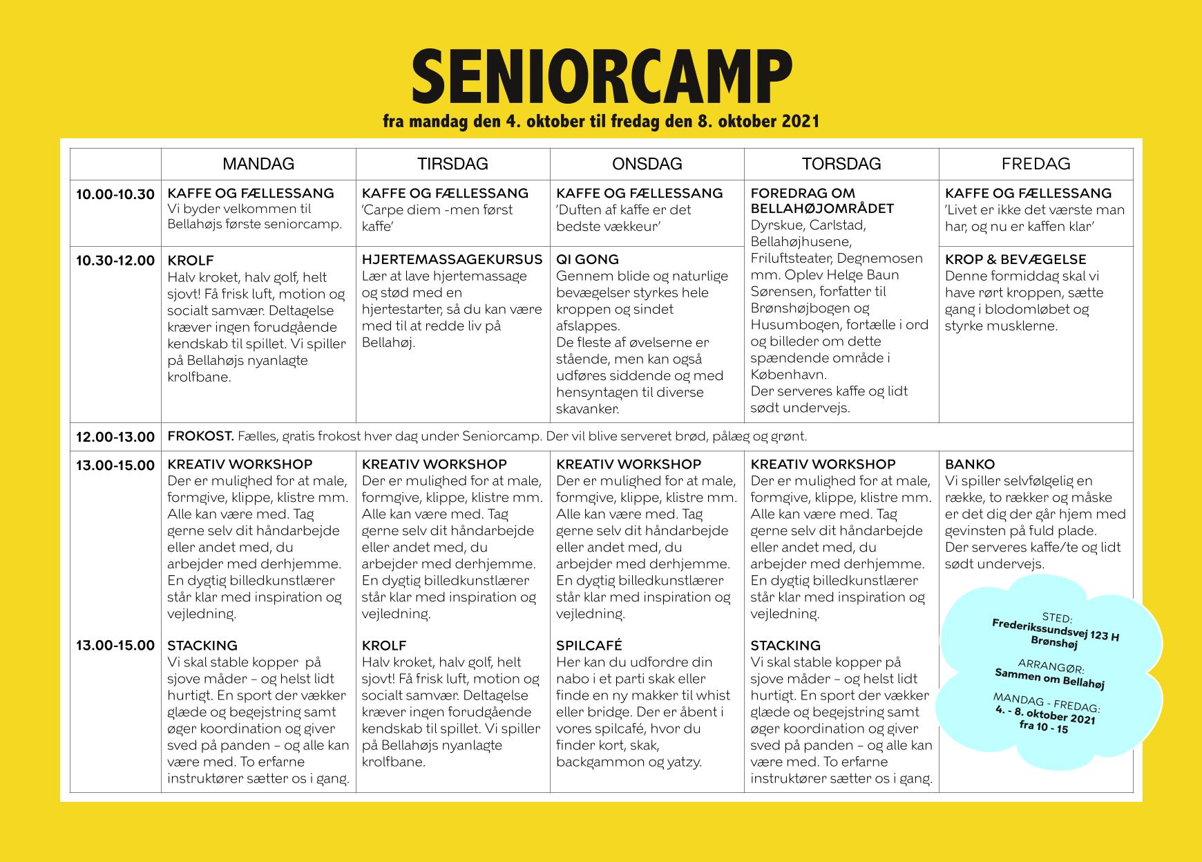 Seniorcamp program